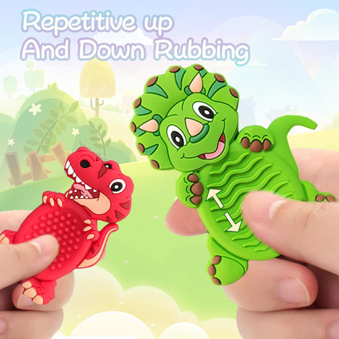 MAHMLOW 24Pack 3 5 7 Dinosaur Sensory Fidget Stress Toys for Kids Classroom, Autism Calming Special Education Must