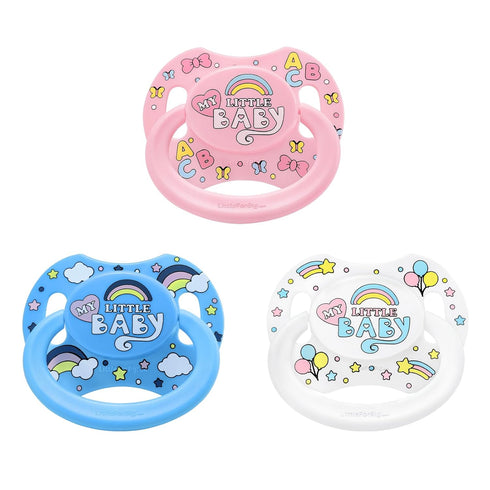 LittleForBig Bigshield Generation-II Adult Sized Printed Pacifiers Set My Little Baby Pattern
