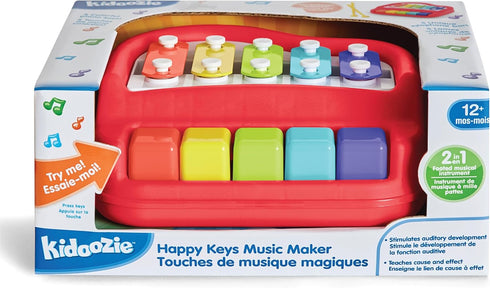 Kidoozie Happy Keys Music Maker, 2-in-1 Piano & Xylophone for 12 Months + Toddlers