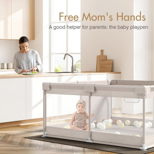 (47 47 inch Baby Playpen,Playpen for Babies and Toddlers, Play Pen for Kids, Play Pen for Babies and Toddlers * playpen