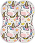 decor gift 4 Pack 22x11in Cotton Burp Cloth Soft and Absorbent? Cute Cartoon White Rainbow Unicorns Feed Cloth