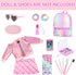 17 18 Inch Set Backpack 18" Ecore Fun Pcs American Doll Accessories Cosmetic with & Outfits | Pretend Play Makeup Kit