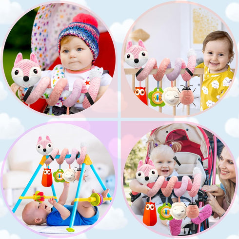0-6 0-3 0 3 6 9 12 MONSTIME Car Seat Toys Infant Toys Months, Newborn Toys Months Brain Development for Carseat