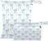 JUZIHAI Blue Ribbon Bow Wet Dry Bags 2 Pack, Waterproof Baby Cloth Diaper