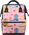Hsnar Cartoon Flower Boots Waterproof Diaper Bag Backpack Large Capacity Baby Bag with