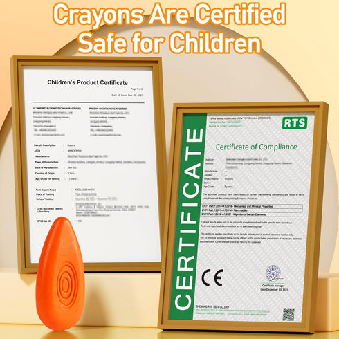 12 1-3, Four Candies Crayons for Kids Colors, Non Toxic Washable Crayons for Toddlers Unbreakable Easy-Grip Water-Drop