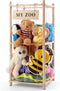GLDZI Stuffed Animal Storage Zoo, Wooden Stuffed Animal Organizer with Elastic Cords