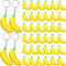 Jexine 40 Pack Banana Keychains Stretchy Fidget Toys for Birthday Party Favors School Supplies