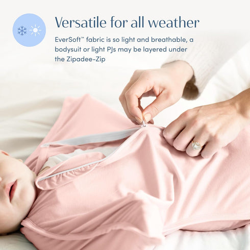(6-12 SleepingBaby Bamboo Zipadee-Zip Transition Swaddle - EverSoft Starfish Design Breathable Wearable Blanket