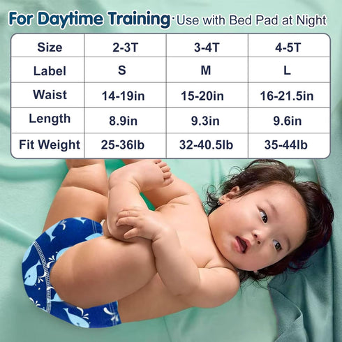 100% 2T-6T(6PCS,L) Upairy Training Pants for Girls Boys,Toddler Potty Training Underwear,Leakproof Reusable Kid