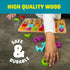Chuckle & Roar - 2 Pack ABCs and 123s Wooden Puzzle - Fun Educational Puzzle for Kids - Develops Fine Motor Skills