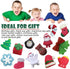 100PCS Christmas Mochi Squishy Toys, Mini Kawaii Christmas Squishies Soft Fidget Toys Stress Squeeze Toys Party Bags