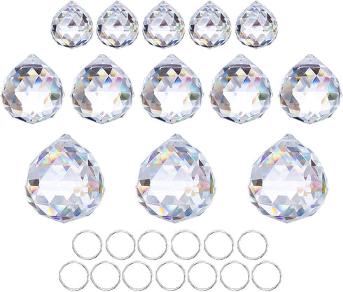 Crystalsuncatcher 20mm/30mm/40mm Clear Crystal Ball Prisms Chandelier Lamp Lighting Drops Hanging Prisms