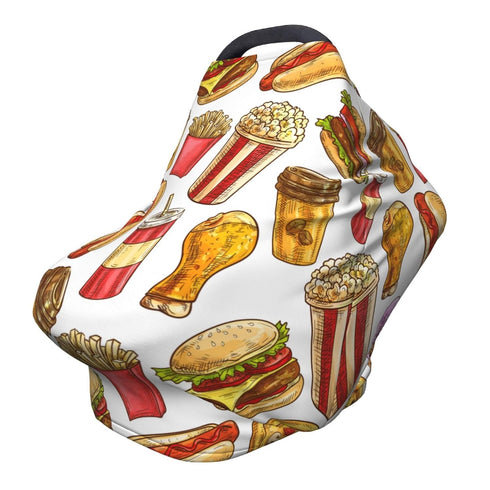 Schgap Fast Food Car Seat Cover Canopy for Babies, Nursing Cover Breastfeeding Baby