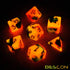 Bescon Two-Tone Glow-in-The-Dark Polyhedral Dice Set, Luminous RPG Dice Set d4 d6 d8 d10 d12 d20 d% Brick Box Pack