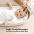 Keababies Baby Hair Brush and Baby Diaper Caddy Organizer - Brush with Soft Goat Bristles - Large Nursery Organizer