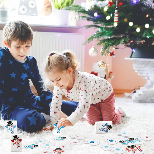 12 Decks Christmas Playing Cards - Snowman Shaped Mini Playing Cards for Christmas Activities and Party Supplies