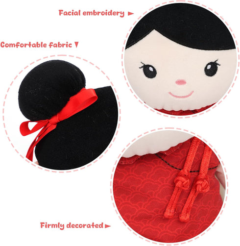 Toys,16inch Soft Baby Doll Baby Rag Doll for Girls Birthday Gifts Cuddly Plush Toys for Toddler Kids (Cheongsam Girl)