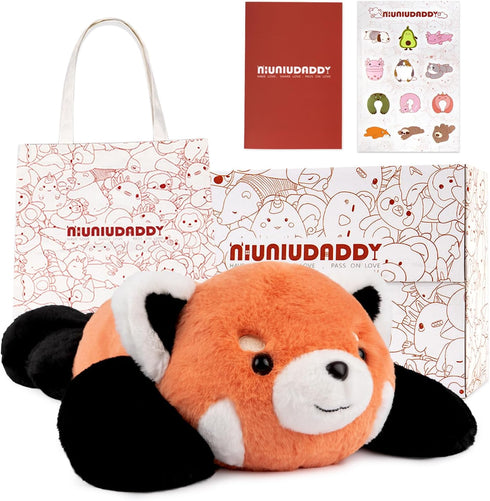 Niuniu Daddy 26" | 5LB Red Panda Study Buddy Weighted Stuffed Animals,