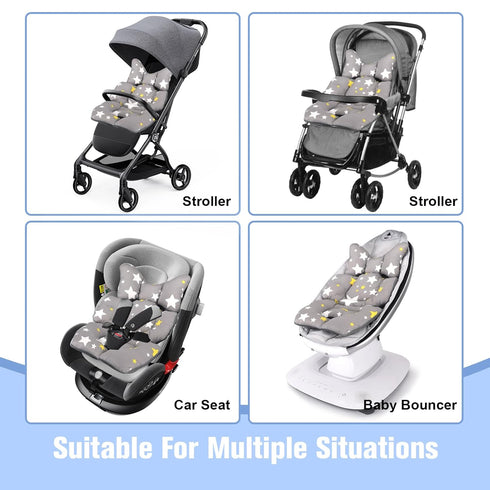 KAKIBLIN Infant Car Seat Insert, Newborn Stroller Liner, Baby Car Seat Head Support Cushion