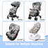 KAKIBLIN Infant Car Seat Insert, Newborn Stroller Liner, Baby Car Seat Head Support Cushion