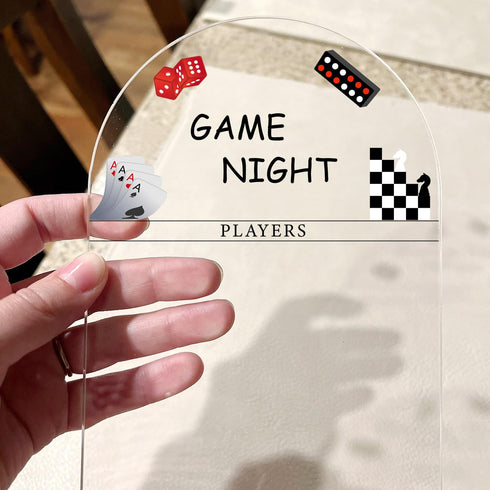 Personalized Game Score Board - Acrylic Engraved Score Tracker, Family Game Night Gift, Wedding, Housewarming