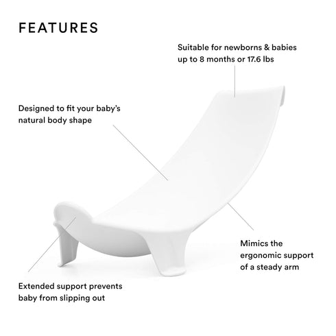 17.6 lbs Stokke Flexi Bath Newborn Support, White - Best for Babies Up to Eight Months or - Lightweight, Convenient