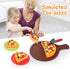 15-Piece Pizza Party Play Set for Kids - Realistic Pretend Play Food Kit for Slice and Serve Kitchen Cooking