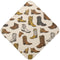 Caikeny Baby Towel Cowboy Boots Baby Hooded Towel Brown Soft Cotton Bath Towels