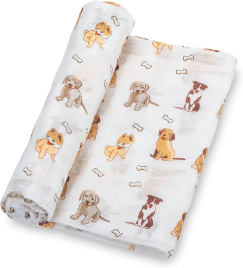 LollyBanks Baby Blanket, 100% Cotton Muslin Swaddle Blankets for Boys and Girls,