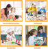 Bruvoalon 32Pcs Kids Play Kitchen Toys Set, Pretend Cooking Playset with Pots, Pans, Utensils, Foods
