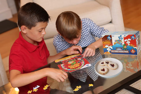 White Mountain Puzzles Mini Cereal Boxes - 100 Piece Puzzles, Six Pack of Puzzles