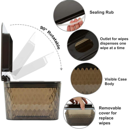 Wipe Dispenser Holder - Stylish Case for Keeping Wipes Fresh and Dust-Free