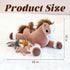 5Pcs Mommy 3.3 lbs Horse Stuffed Animal, Large Horse Stuffed Animal with Babies Inside, Weighted Pony Stuffed Animals