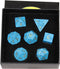 Amogeeli 7pcs Hand-Carved Crystal DND Dice Set, Stone Polyhedral Rolling Dice Kit for RPG Table Game