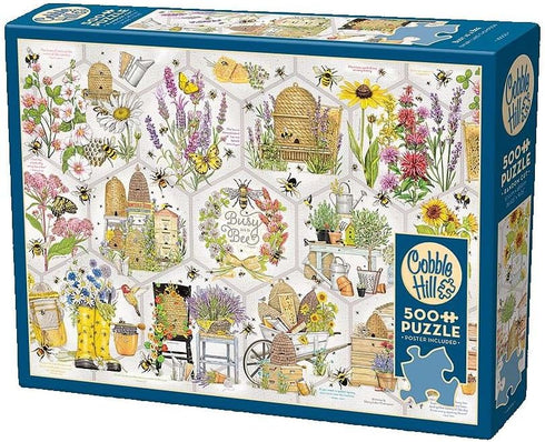 Cobble Hill 500 Piece Puzzle - Busy as a Bee - Sample Poster Included