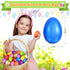 2000 2.3" 24 SpringFlower PCS Plastic Easter Eggs With Golden Easter Eggs, Empty Easter Eggs Fillable, Colorful Bright