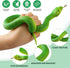 Flormoon Realistic Fake Snake Toy, 2pcs Rubber Elastic Lifelike Python Animal Figures for Halloween Prank Props