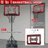 Kids Basketball Hoop, Adjustable Height Basketball Toy with Stand, Toddler Basketball Gifts for Boys Age 3-8, Indoor