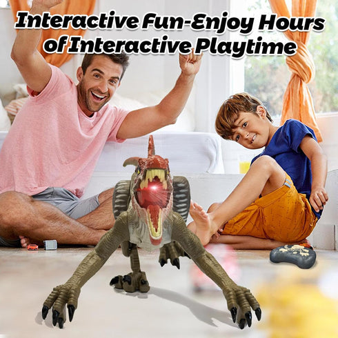 3+ TALGIC- Remote Control Dinosaur Robot - Realistic Walking, Roaring, and Spraying Spinosaurus Toys - Light up