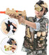 17 PCS Kids Army Costume - Military Soldier Dress Up Role Play Set with Camouflage Vest and Accessories