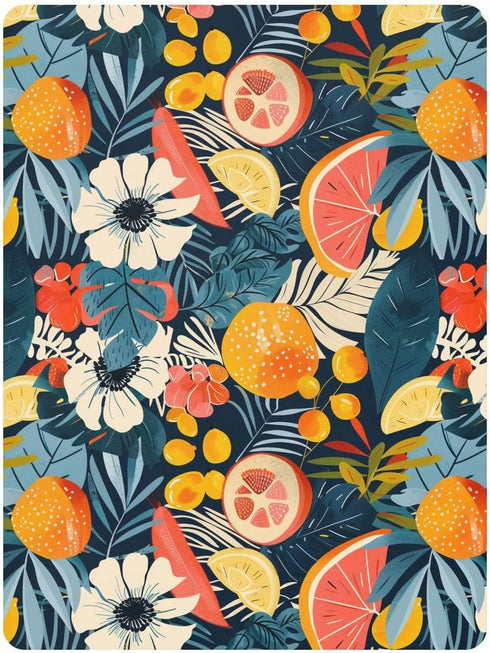 KICPOAY 52x28 Fruits Tropical Toddler Bed Crib Sheets Baby Crib Sheets Cover for Soft Mini Crib Mattress