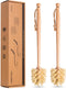 DEBETOOL 2-Pack Natural Wooden Bottle Brush with Sisal Bristles, Long Handle Bottle