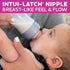 2 3+ 100% 2-Pack Chicco Duo Glass-Lined Baby Bottle Intui-Latch Nipple with Anti-Colic Valve, Stage Medium Flow
