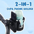 LAIFILI 2-in-1 360Rotatable Stroller Cup Holder with Phone Holder, Bike Cup Holder, Universal Cup Holder for Uppababy