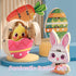 HUZU Easter Snap Builders, Easter Basket Stuffers Bunny, Carrot, Egg, Chick Wooden Puzzle Toy, Basket Essentials Take