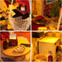DIY Miniature House Kit, Dollhouse Kit with Furniture, 1:24 Mini House Making Kit for Adults