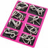 GEKELI Set 24 Metal Wire Puzzle of with Pouch,Brain Teaser IQ Test Disentanglemen Iron Link Unlock Interlock Game