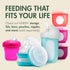 4 Boon Nursh Bottles - Silicone Baby Bottles Help Ease Colic Symptoms - Formula and Breast Milk Only Touch Food-Grade
