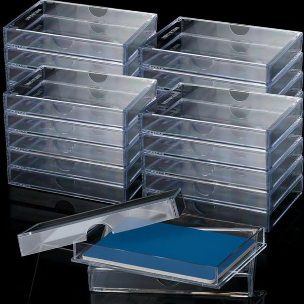 Zonon 24 Pieces Clear Deck Case, Card Organizer Compatible with MTG TCG Plastic
